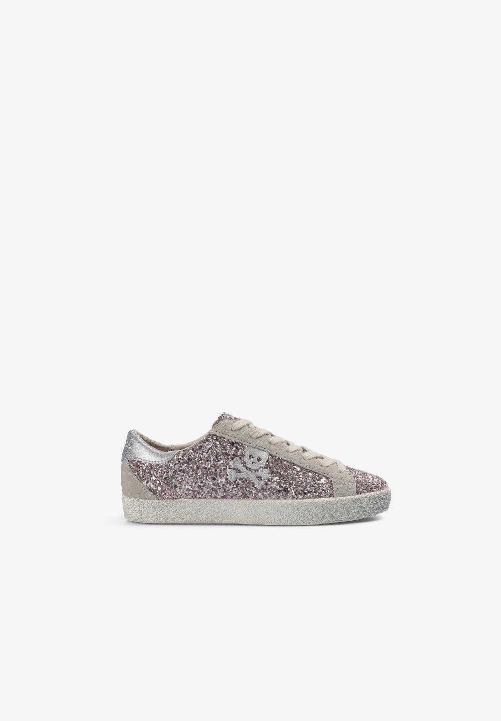 scalpers GLITTER SKULL SNEAKERS PINK/GLITTER