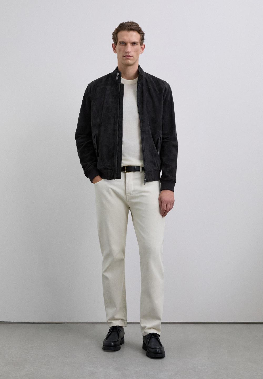 scalpers GOATSKIN JACKET NAVY