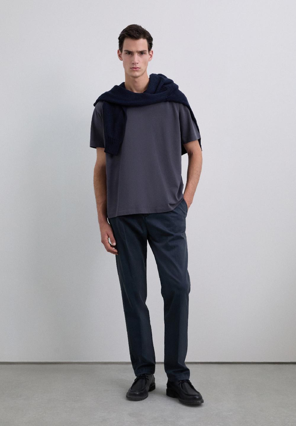 Scalpers HEAVY WEIGHT COTTON T-SHIRT ANTHRACITE