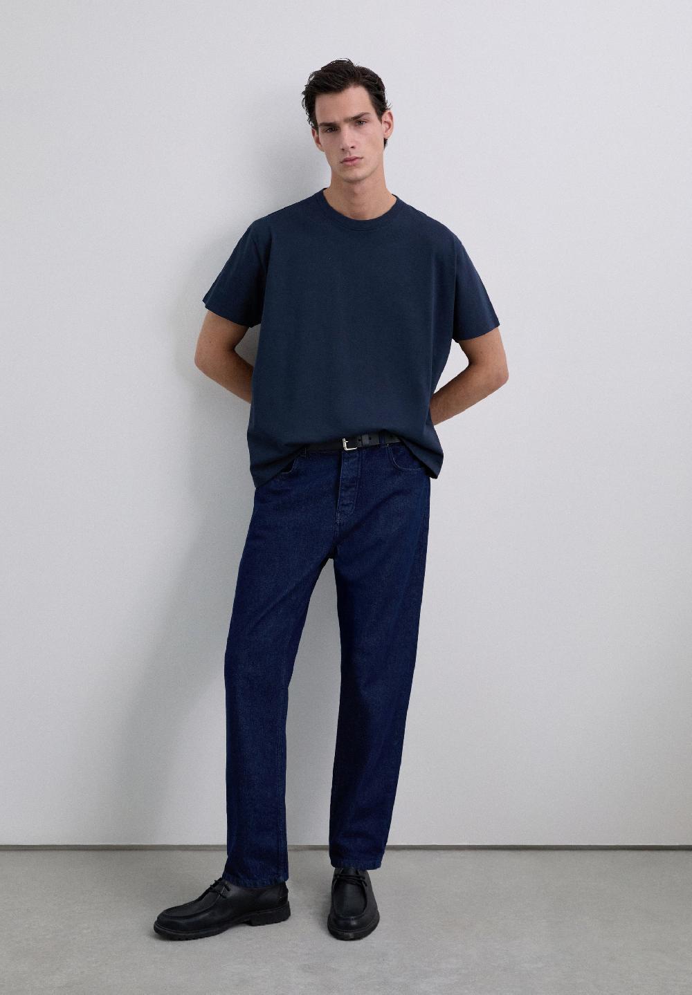 Scalpers HEAVY WEIGHT COTTON T-SHIRT DARK NAVY