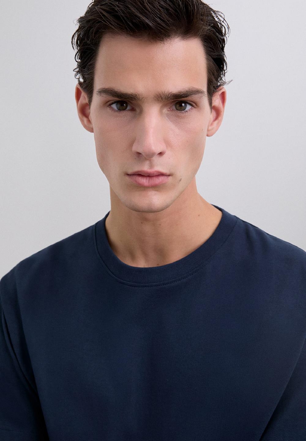 Scalpers HEAVY WEIGHT COTTON T-SHIRT DARK NAVY