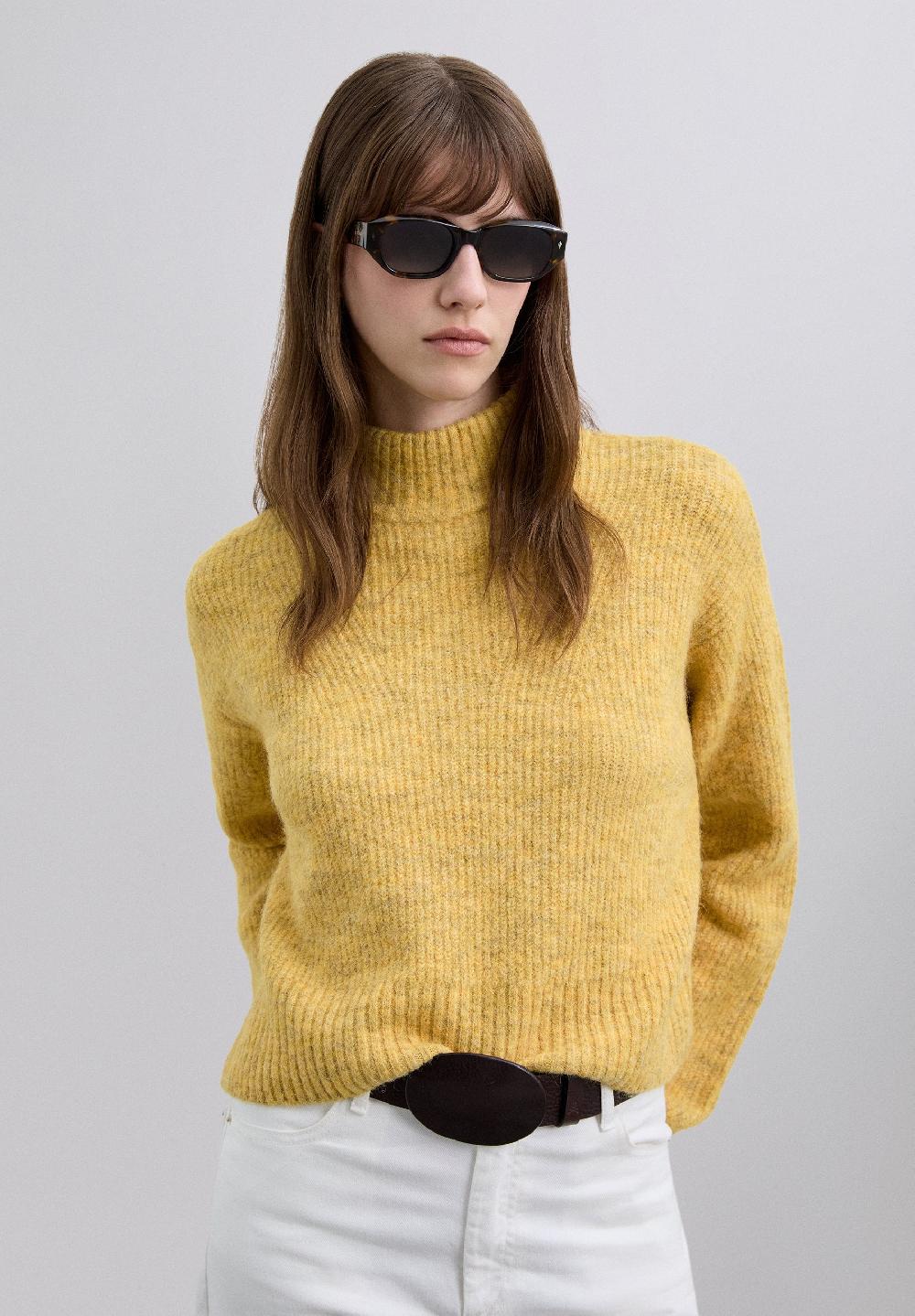 Scalpers HIGH NECK SWEATER MUSTARD