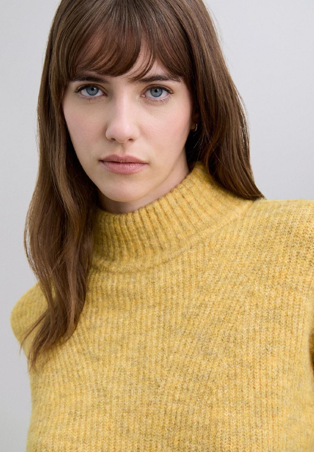 Scalpers HIGH NECK SWEATER MUSTARD