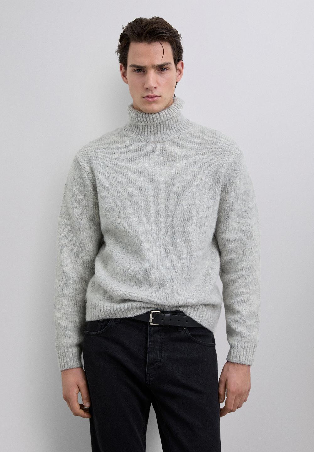 scalpers HIGH NECK WOOL SWEATER CREAM