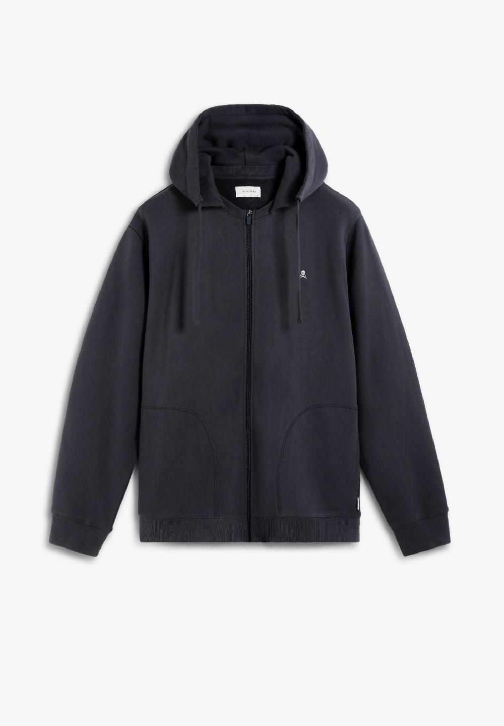 scalpers HOODIE WITH CONTRAST SKULL DARK NAVY