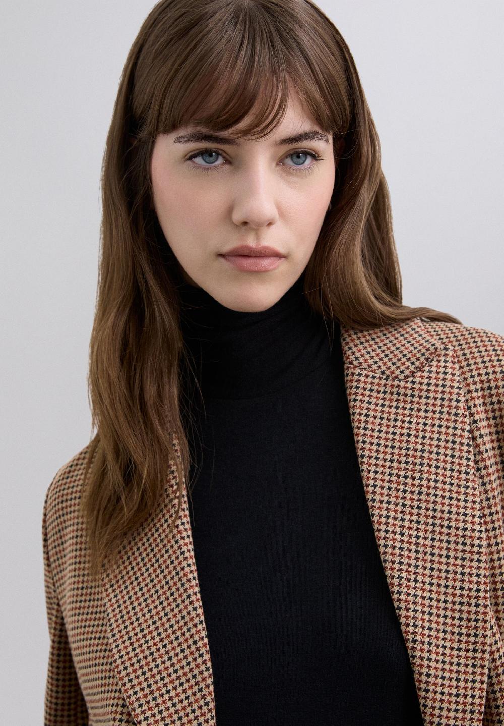 Scalpers HOUNDSTOOTH BLAZER CAMEL CHECK