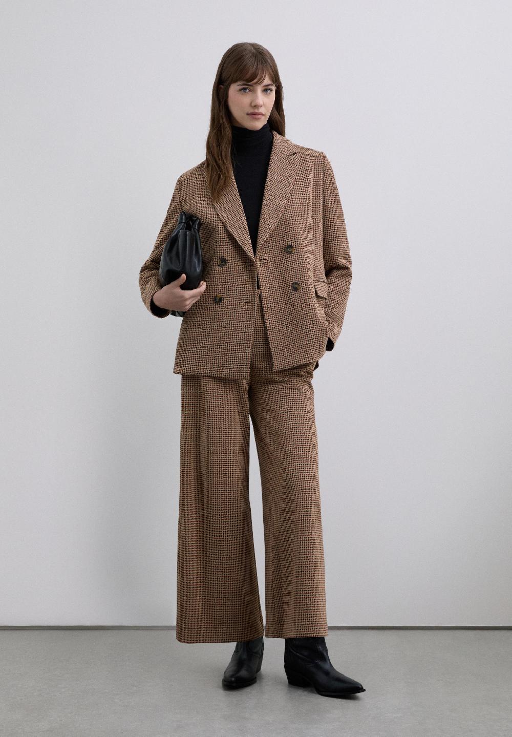 Scalpers HOUNSTOOTH CULOTTES CAMEL CHECK