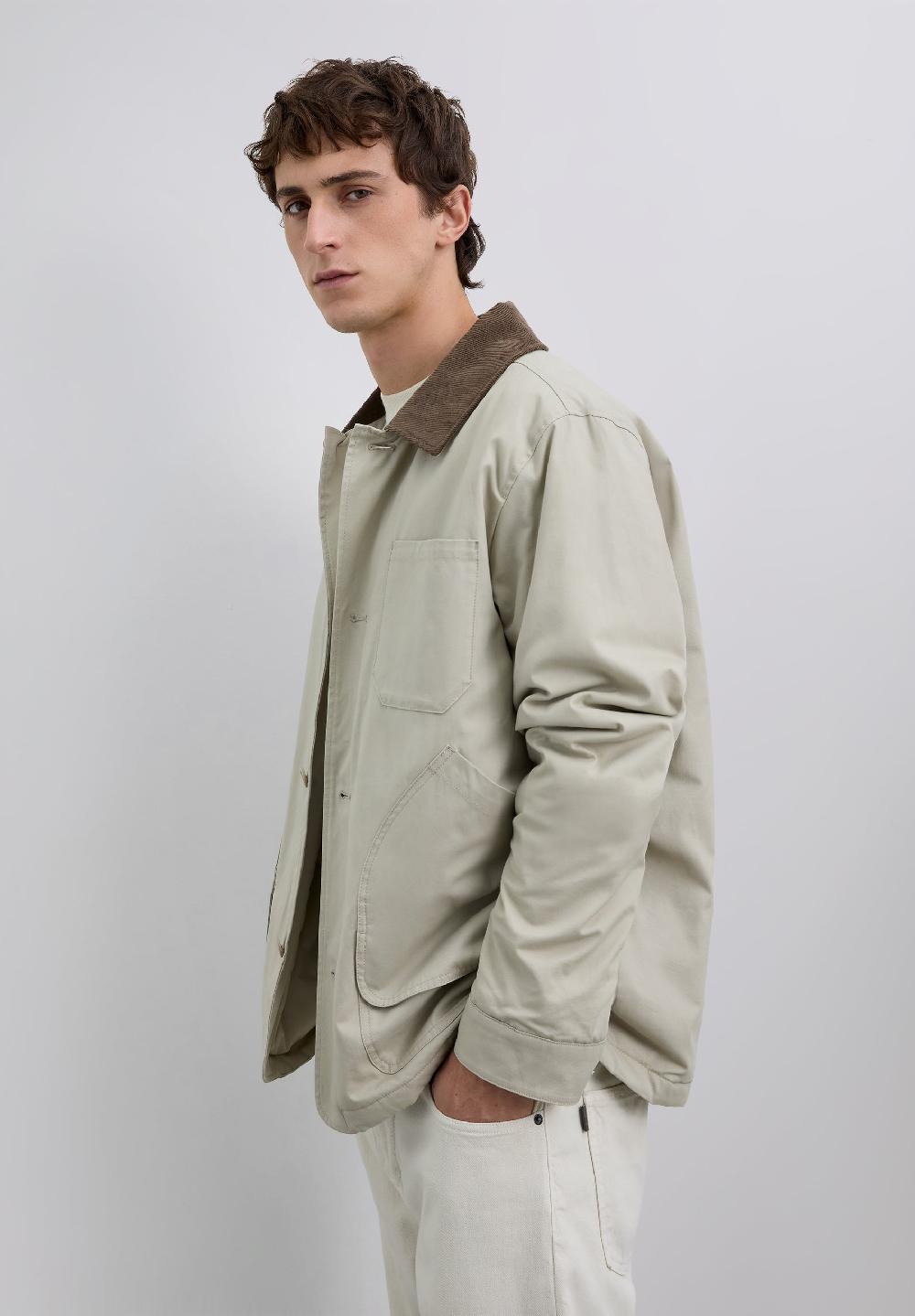 Scalpers JACKET WITH CORDUROY COLLAR TAUPE