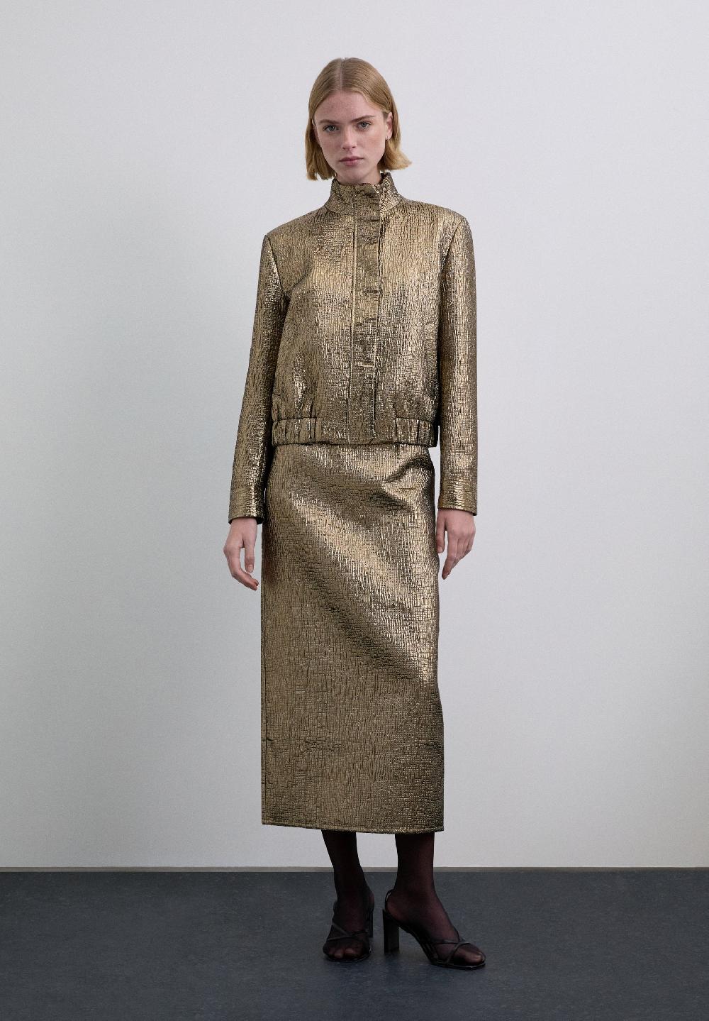 scalpers JACQUARD SKIRT GOLD