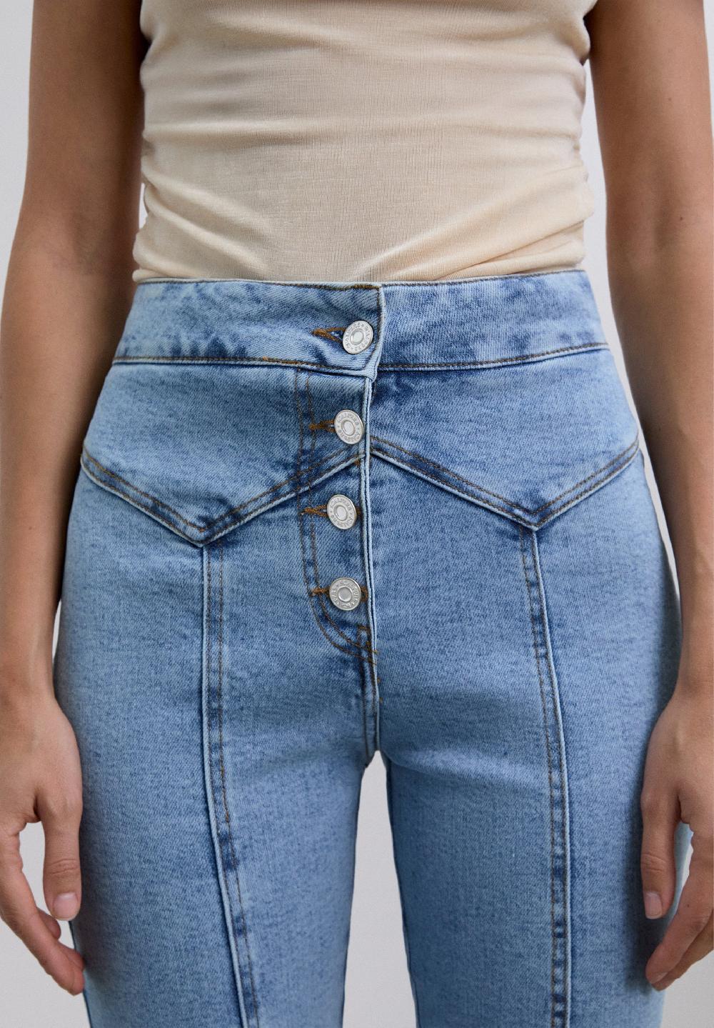 Scalpers JEANS BOOTCUT BOTONES INDIGO