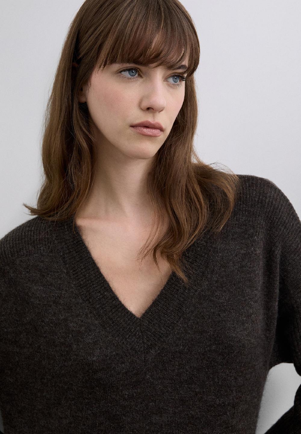 Scalpers KNITTED MIDI DRESS WITH CAMI DETAIL BROWN