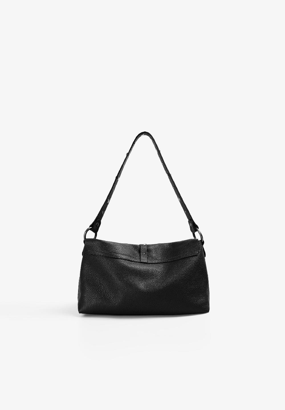 Scalpers LEATHER BAG WITH STUD DETAIL BLACK