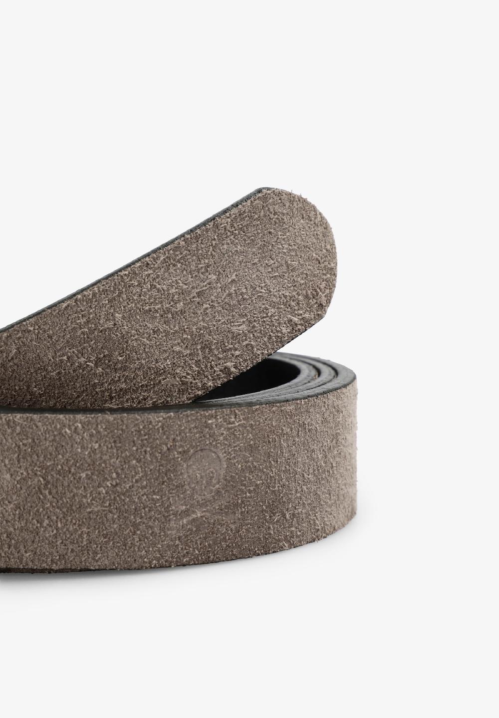 Scalpers LEATHER BELT WITH SKULL GREY