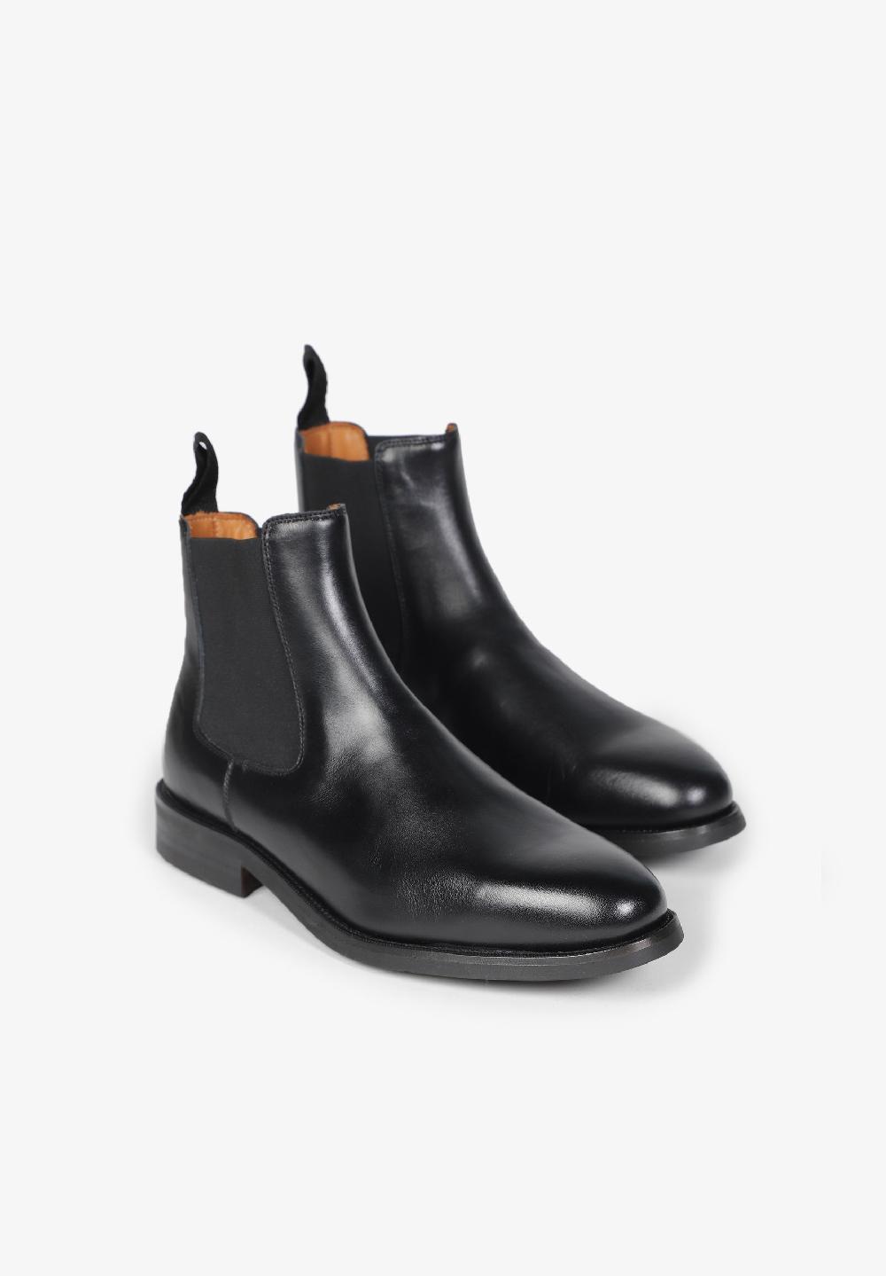 Scalpers LEATHER CHELSEA BOOTS BLACK