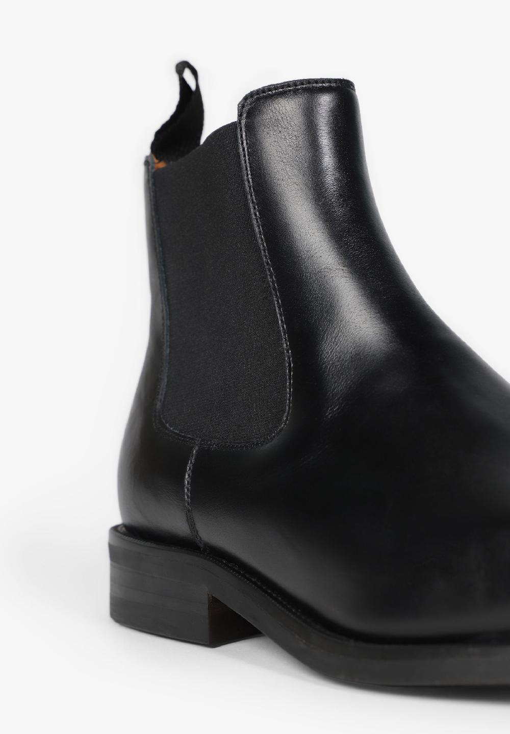 Scalpers LEATHER CHELSEA BOOTS BLACK