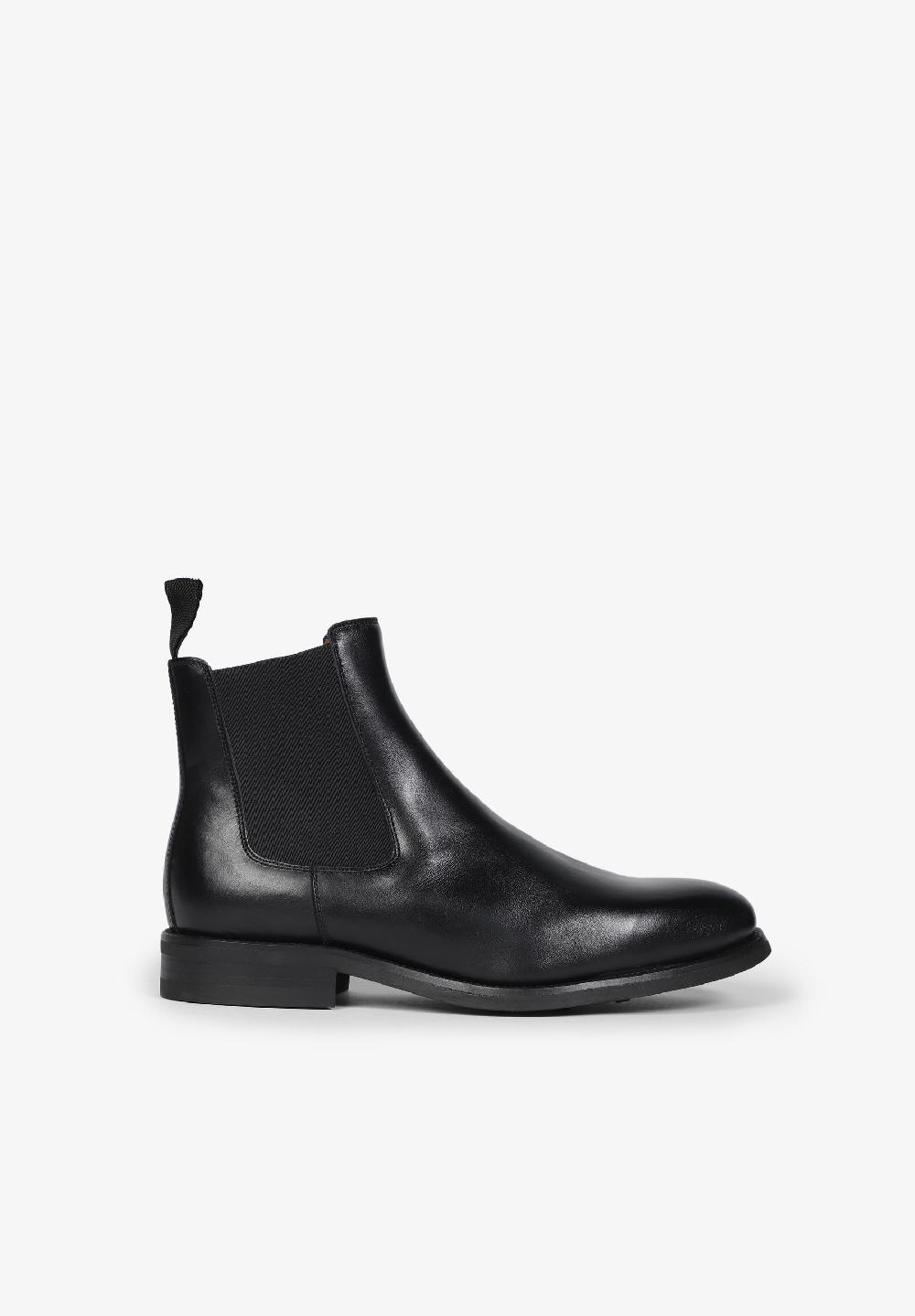 scalpers LEATHER CHELSEA BOOTS BLACK