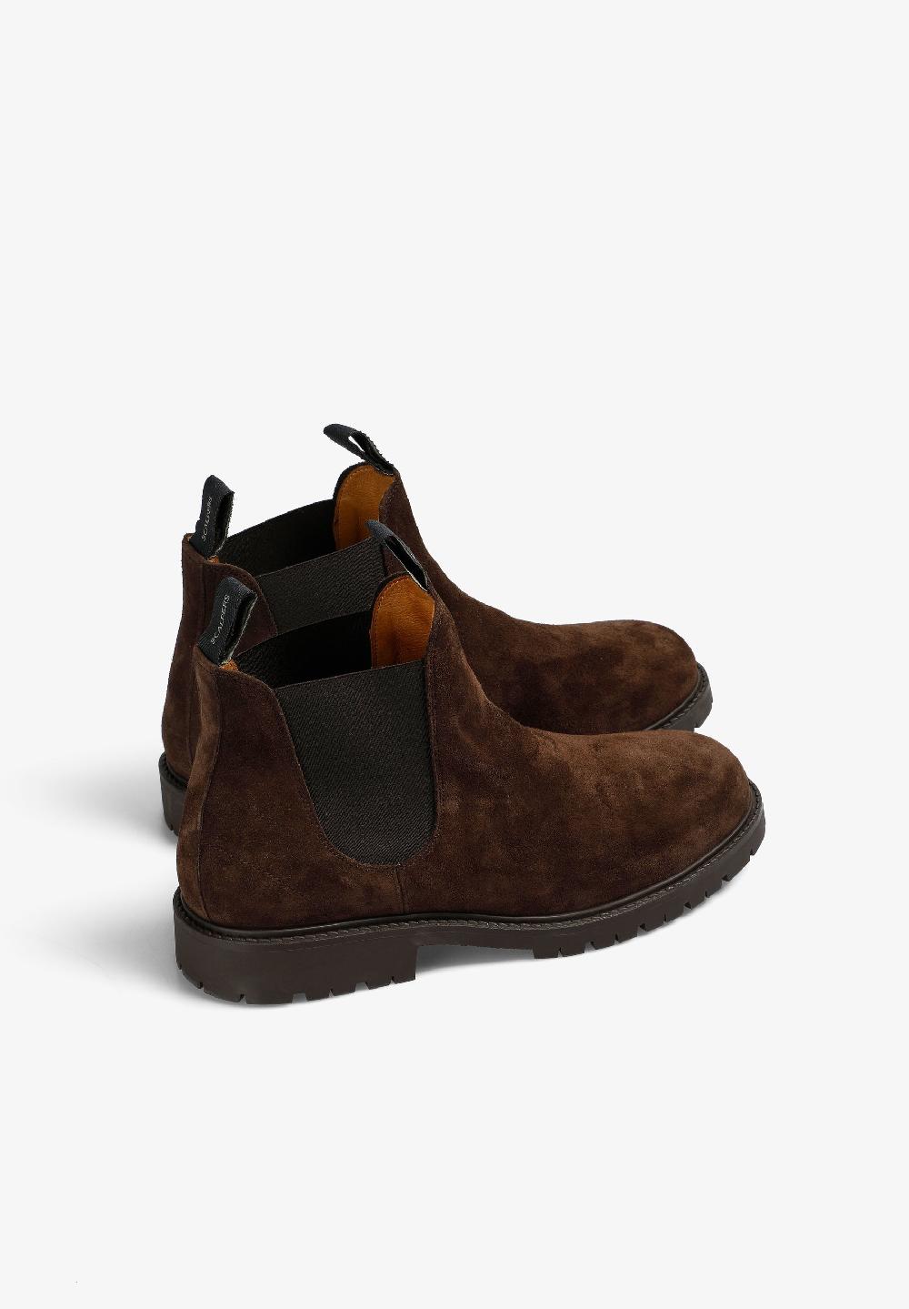 Scalpers LEATHER CHELSEA BOOTS DARK BROWN