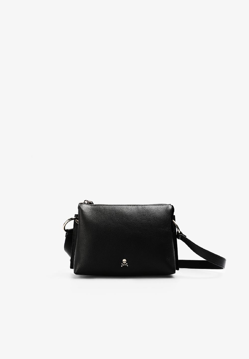 scalpers LEATHER CROSSBODY BAG BLACK