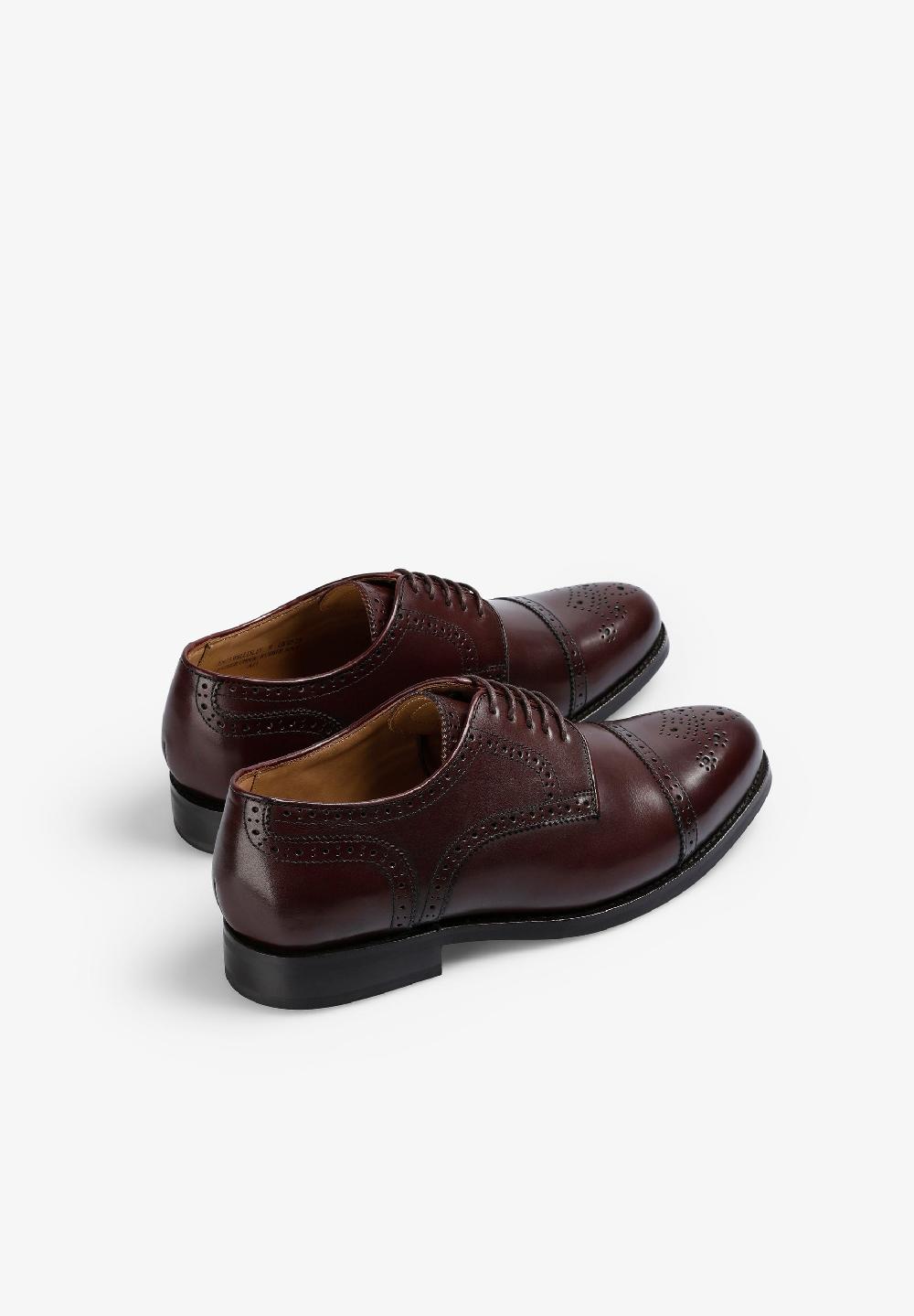 Scalpers LEATHER DERBY BROGUES BURGUNDY