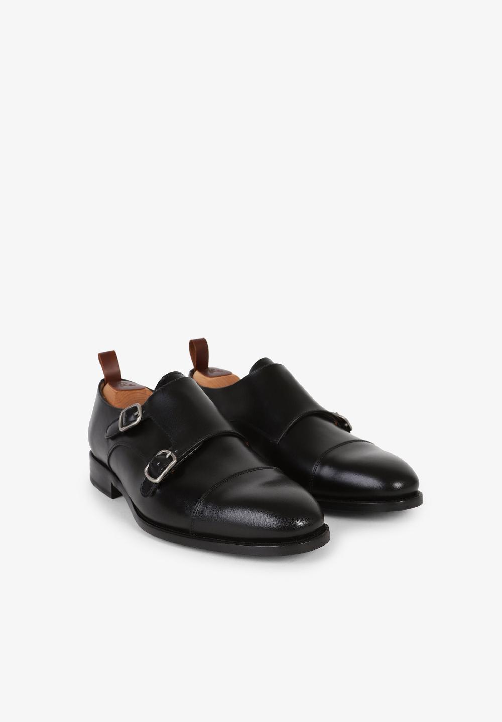 Scalpers LEATHER DOUBLE MONK DRESS SHOES BLACK