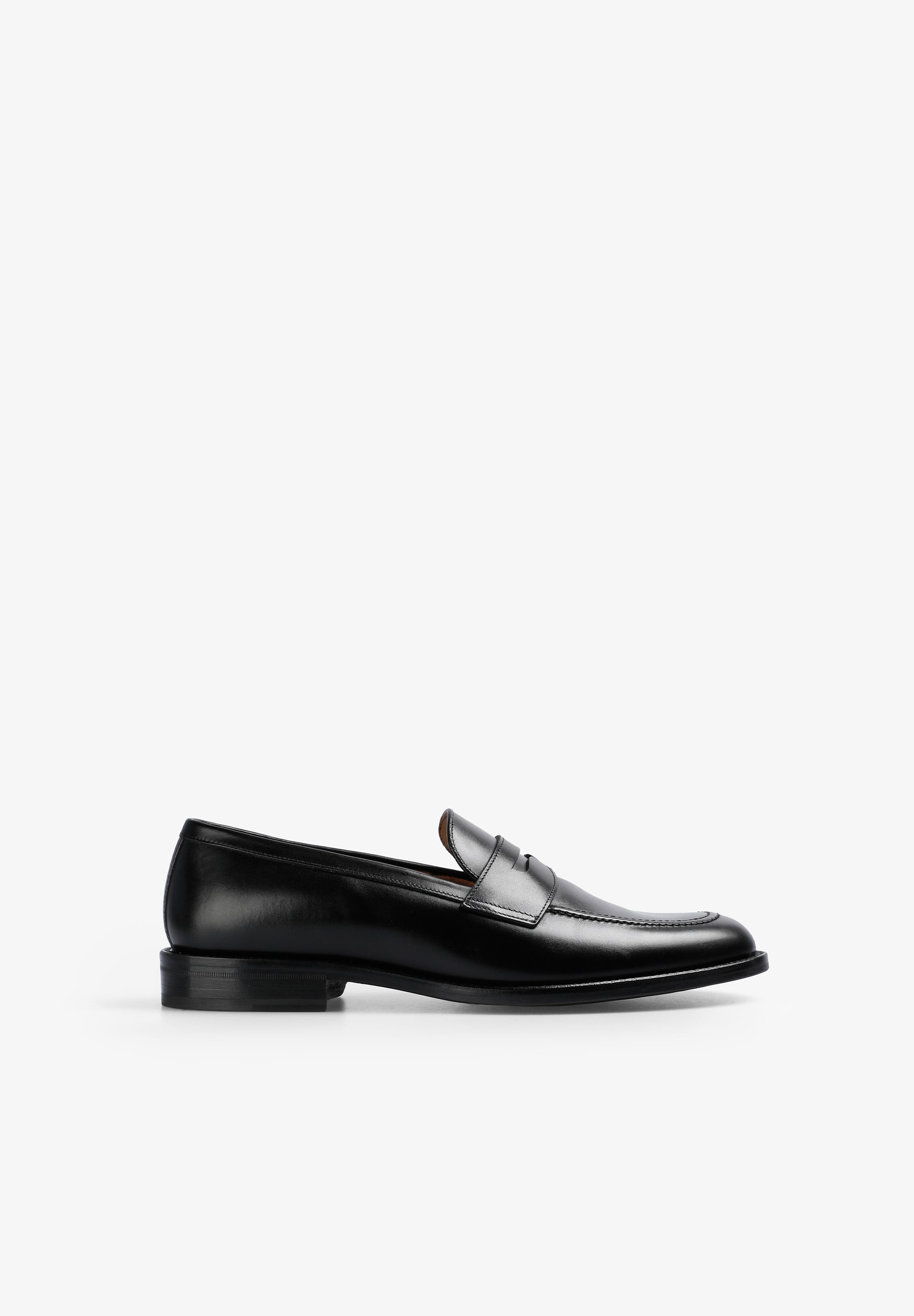 Scalpers LEATHER LOAFERS WITH APRON BLACK