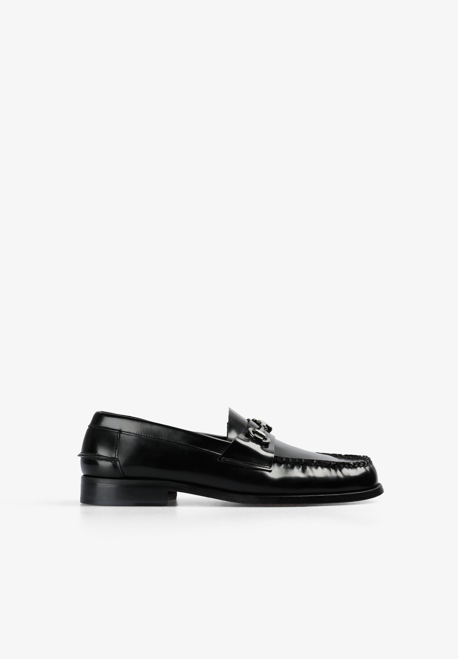 Scalpers LEATHER LOAFERS WITH BUCKLE BLACK