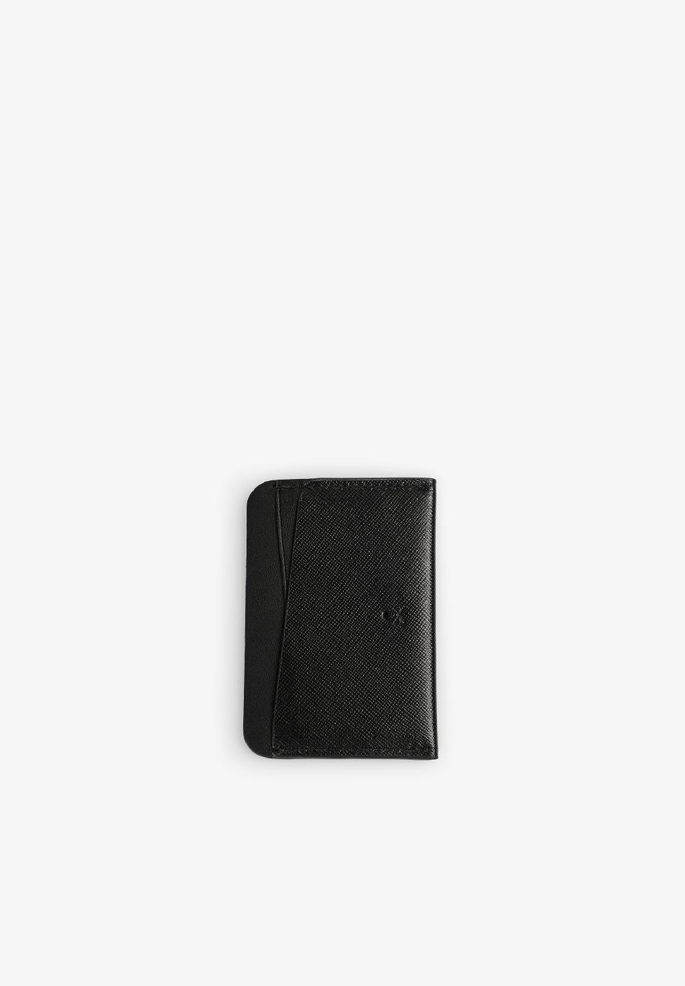 scalpers LEATHER LOGO CARD HOLDER BLACK