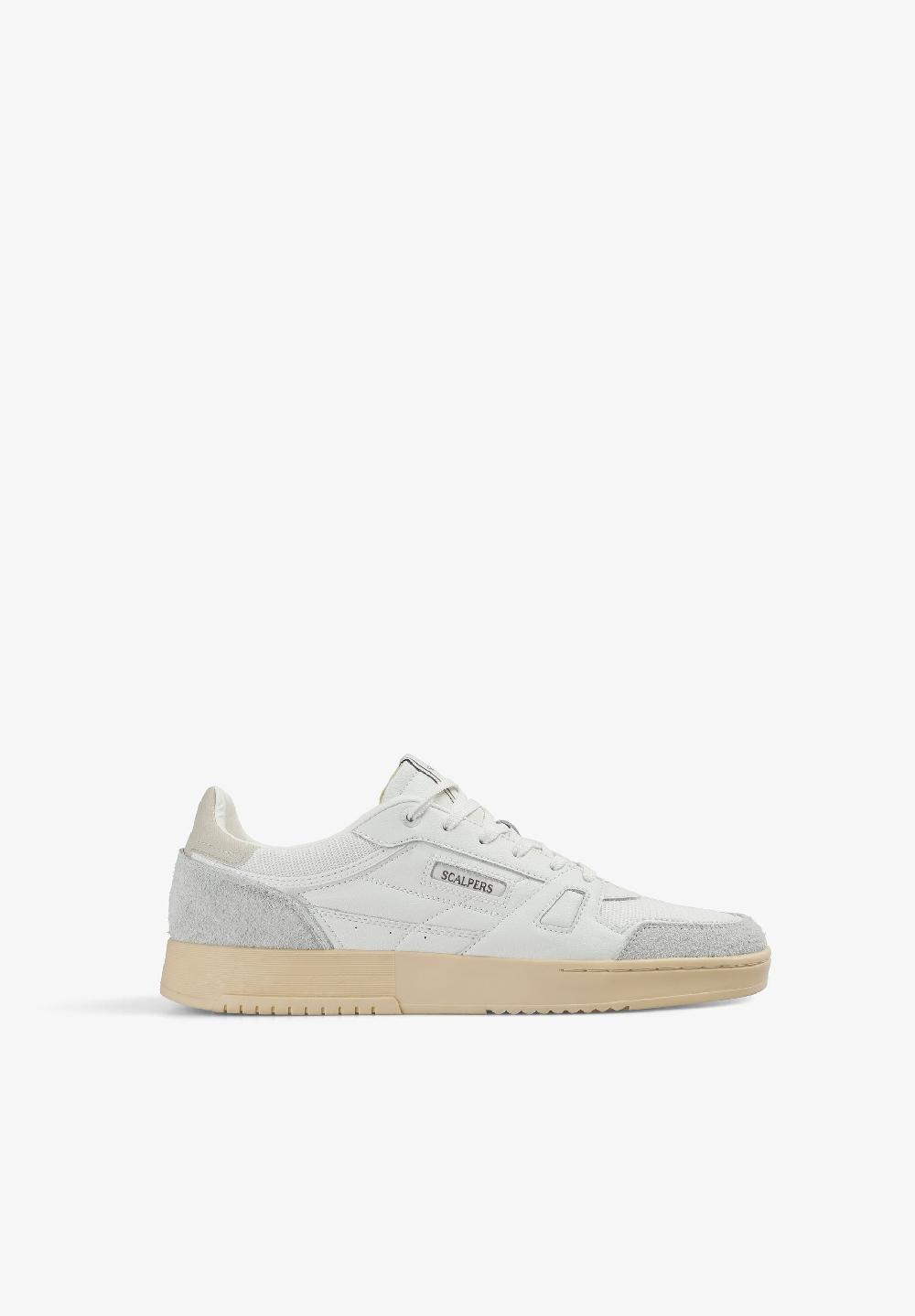 Scalpers LEATHER LOGO SNEAKERS WHITE