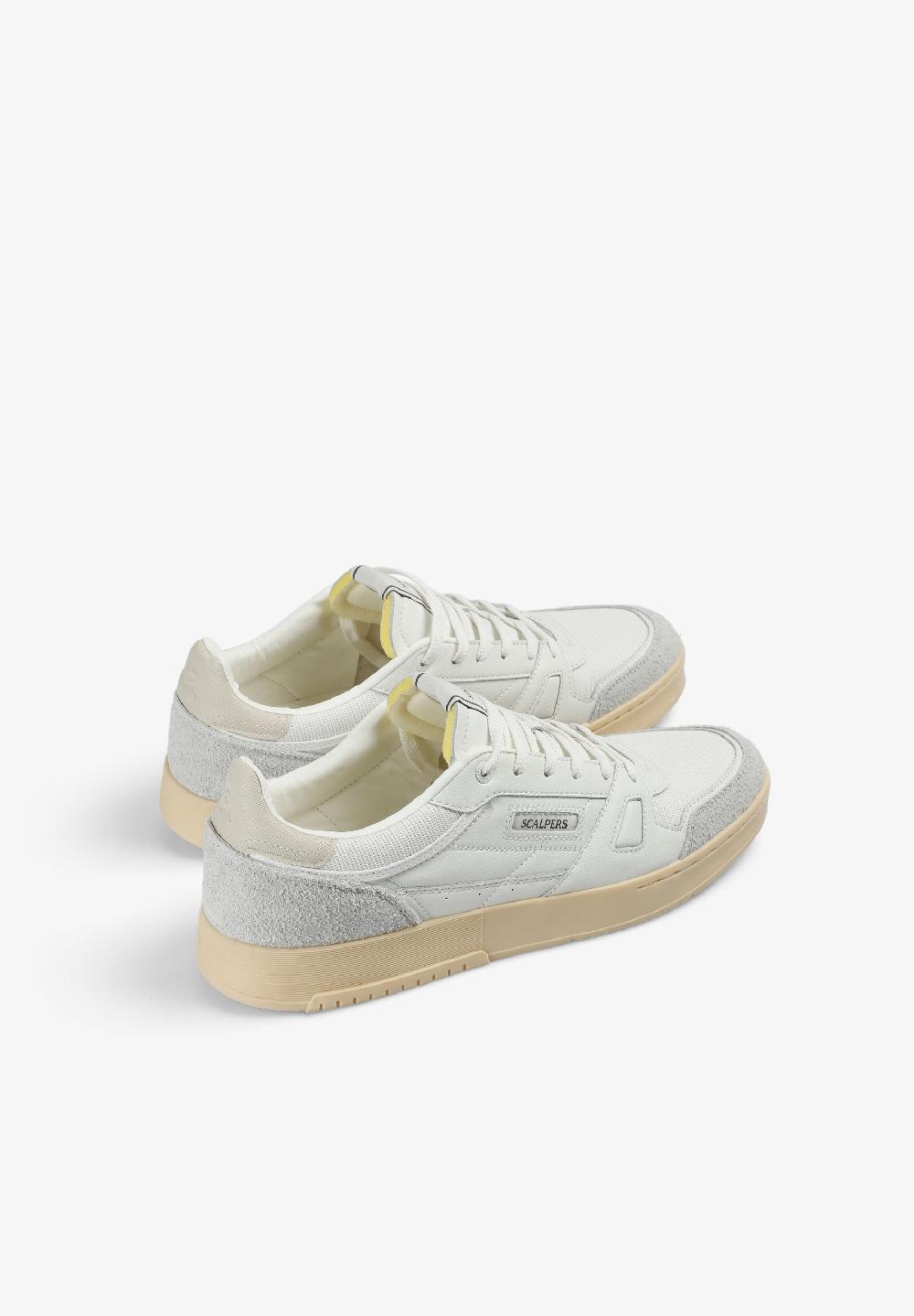 Scalpers LEATHER LOGO SNEAKERS WHITE