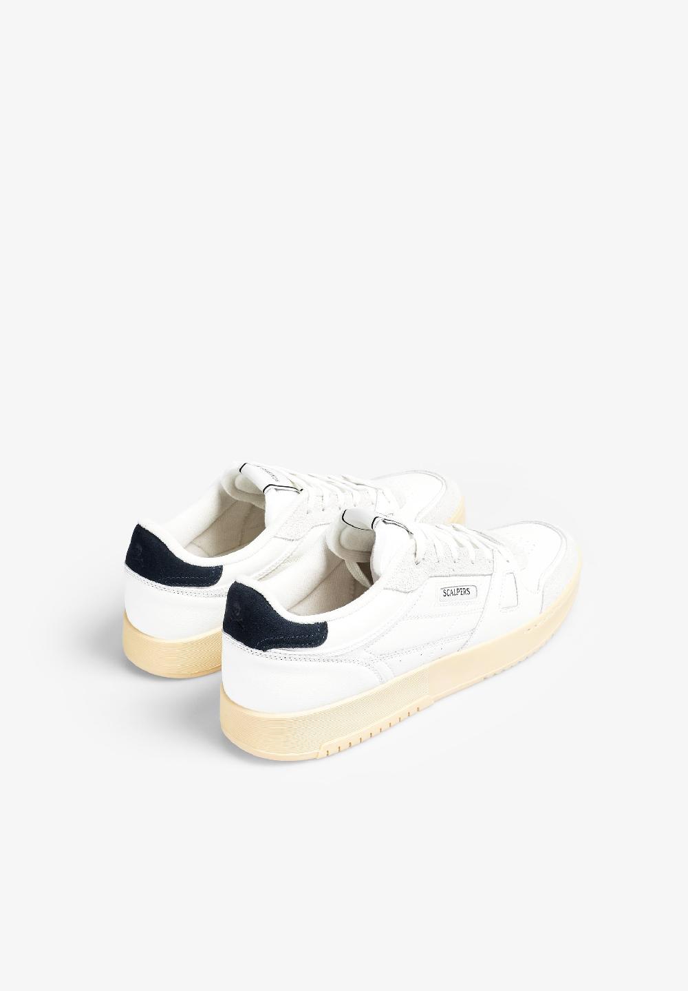 Scalpers LEATHER LOGO SNEAKERS WHITE/BLUE