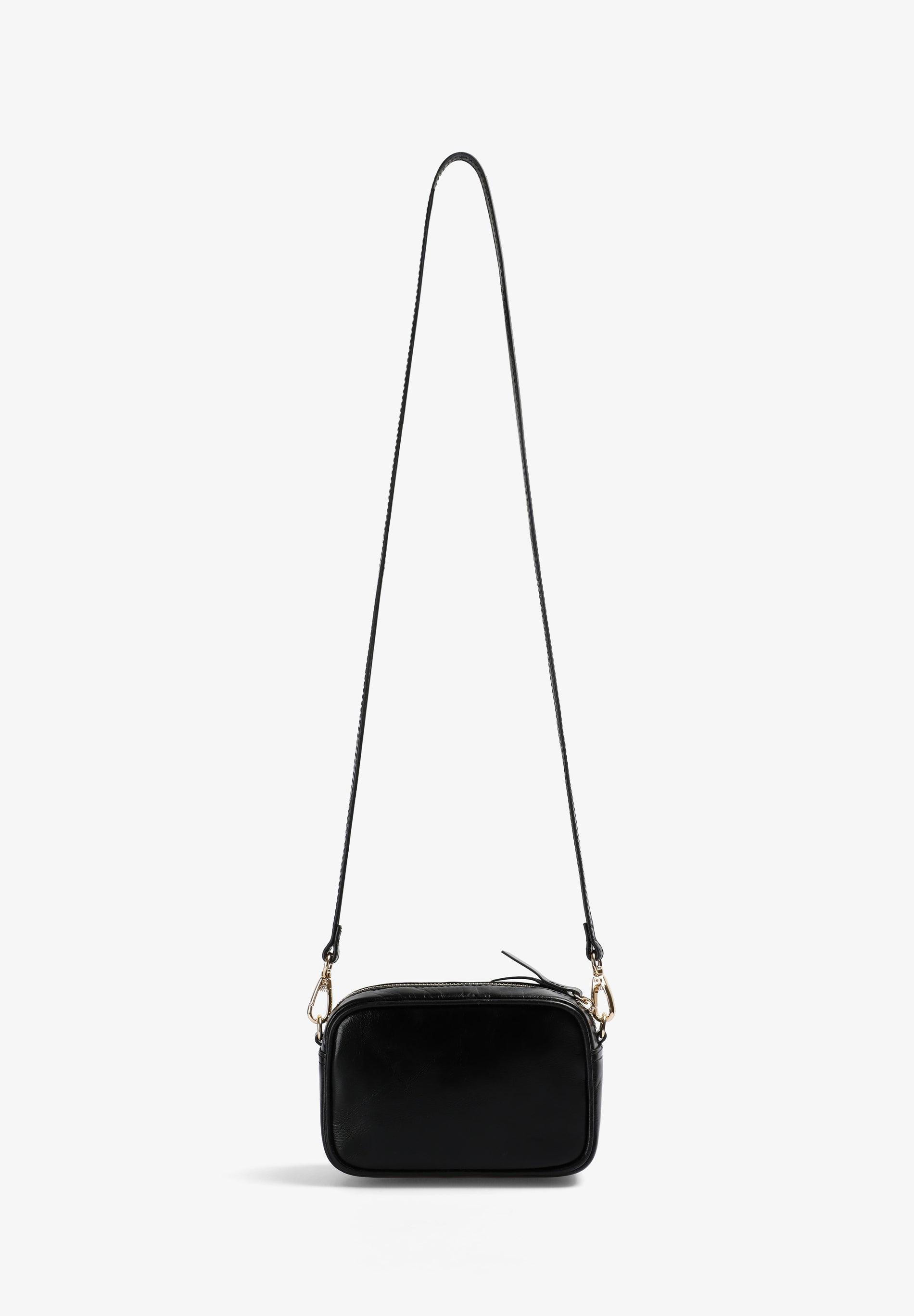 Scalpers LEATHER MINI CROSSBODY BAG BLACK