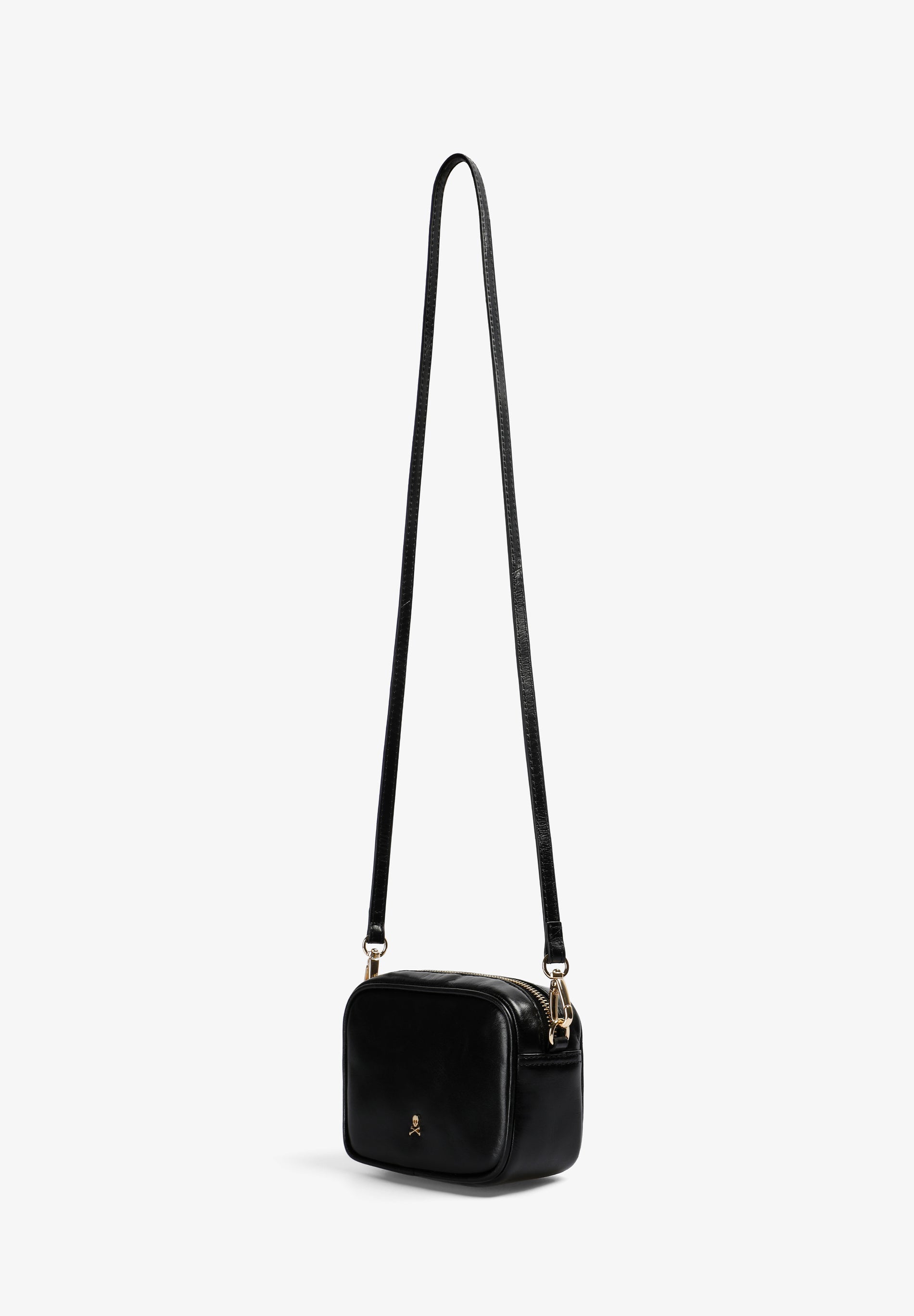 Scalpers LEATHER MINI CROSSBODY BAG BLACK