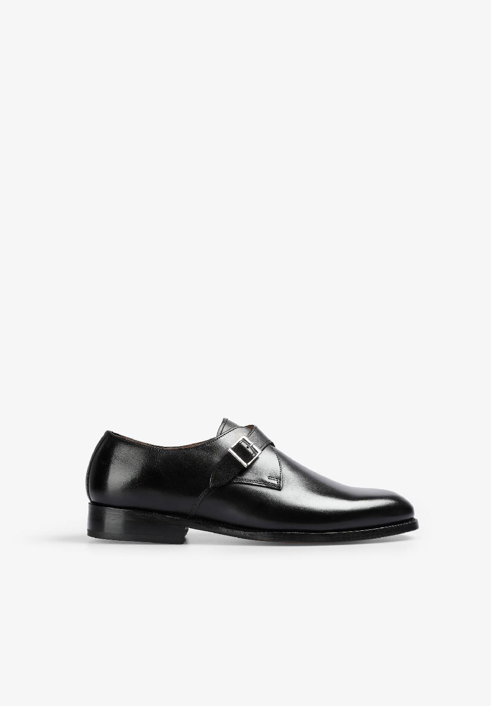 Scalpers LEATHER MONK SHOES BLACK