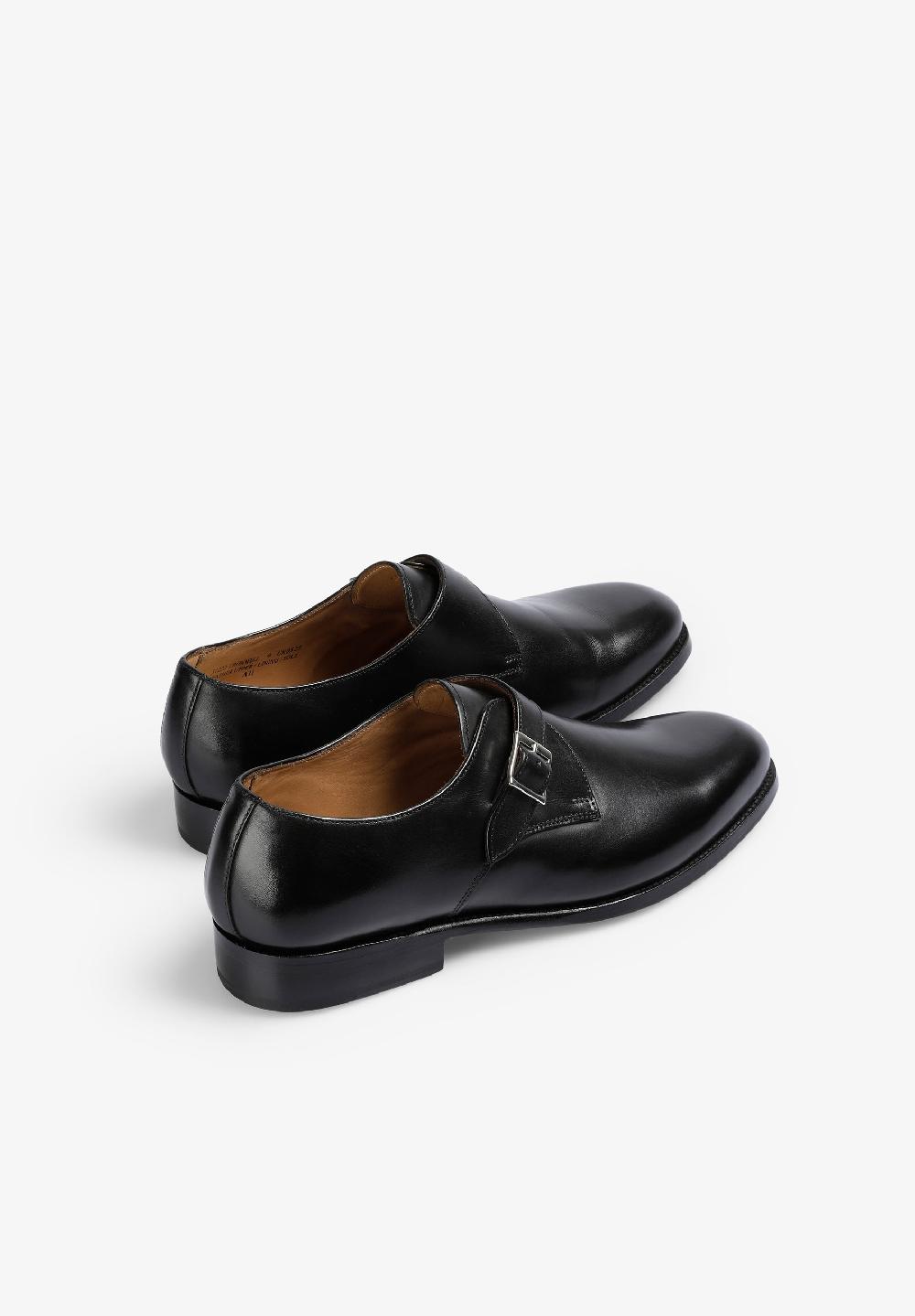 Scalpers LEATHER MONK SHOES BLACK
