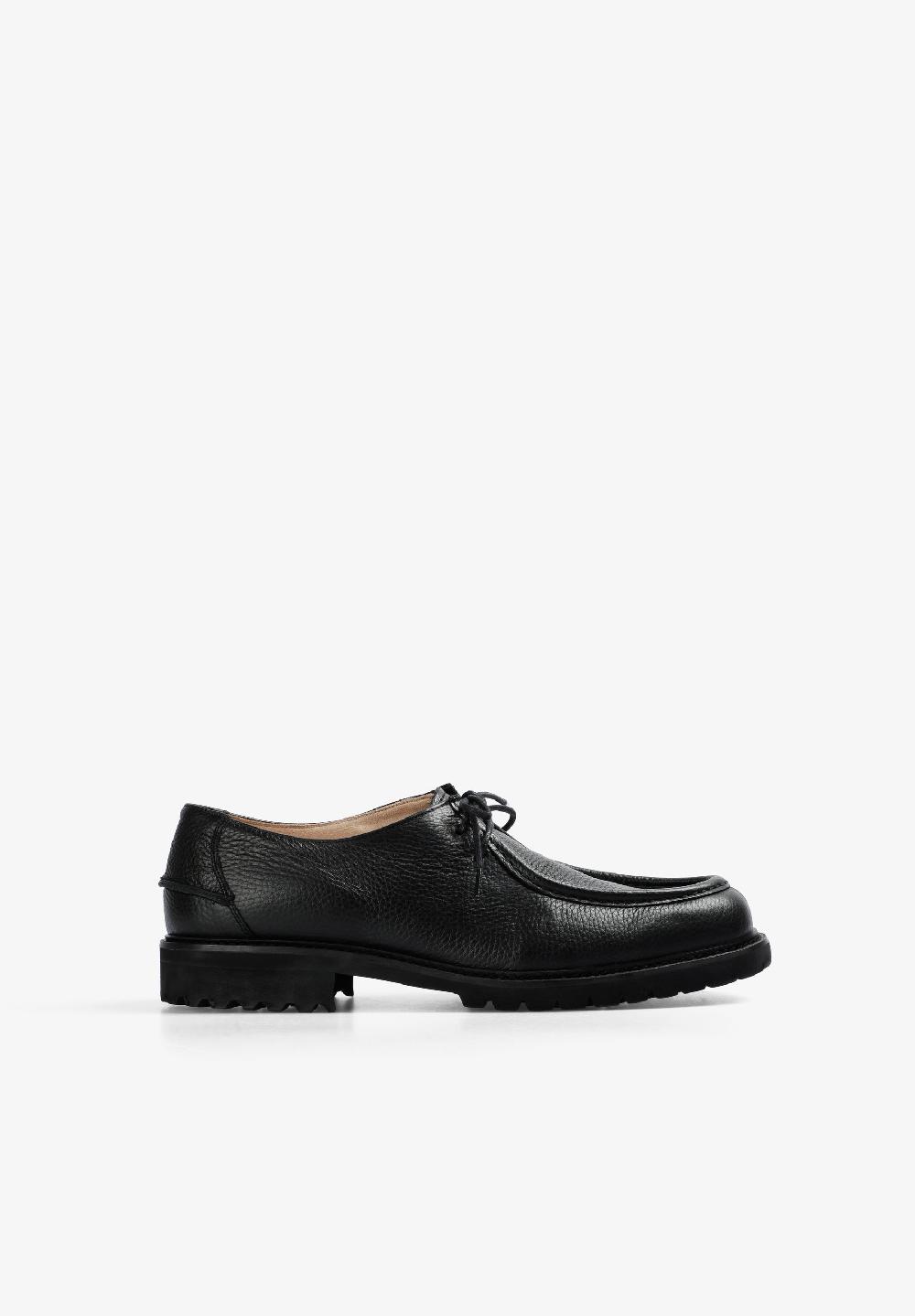 Scalpers LEATHER SHOES WITH TRACK SOLES BLACK