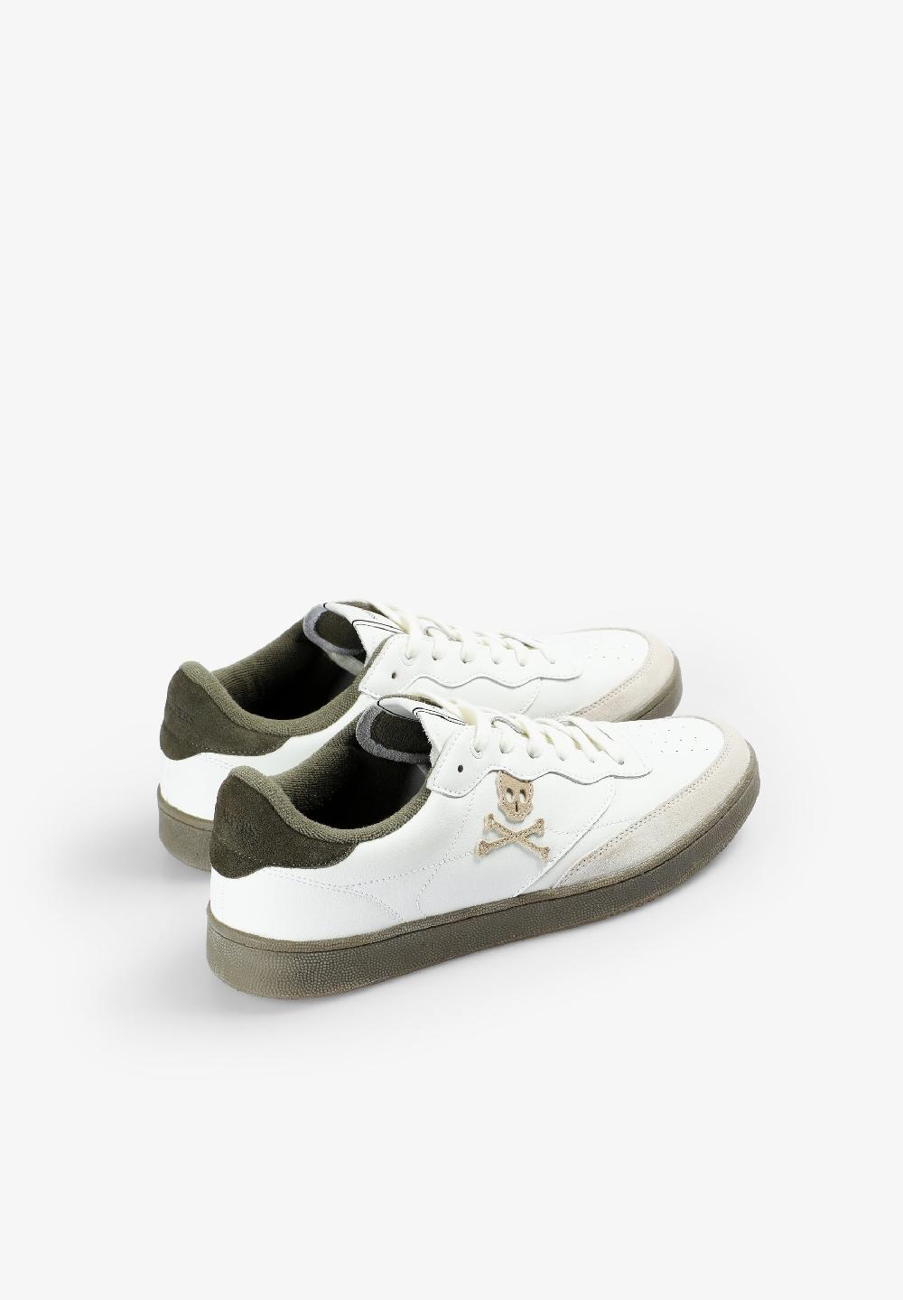 Scalpers LEATHER SKULL SNEAKERS BEIGE/KHAKI