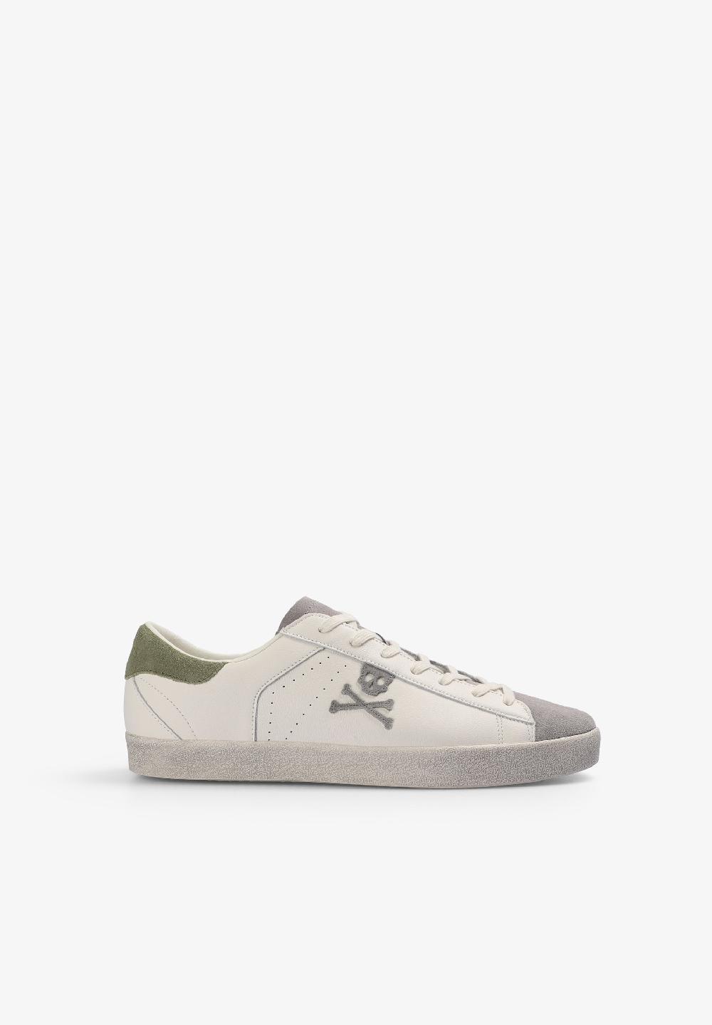 Scalpers LEATHER SKULL SNEAKERS KHAKI