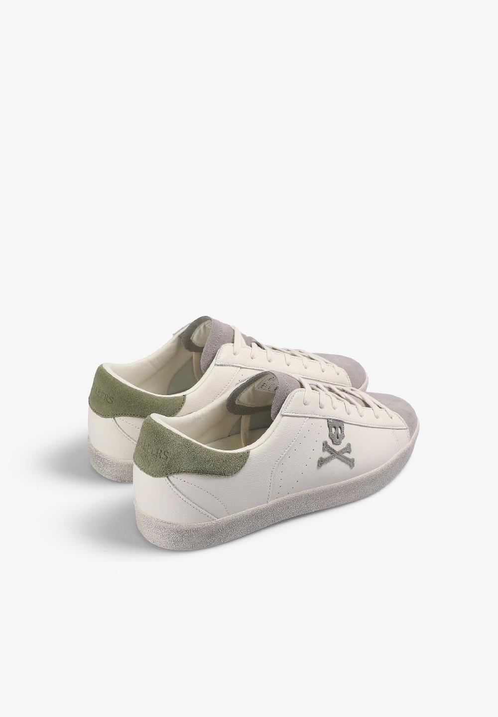 Scalpers LEATHER SKULL SNEAKERS KHAKI
