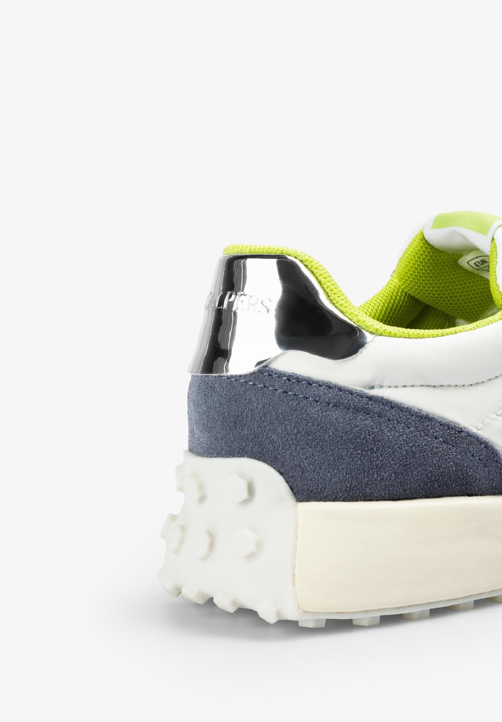 Scalpers LEATHER SKULL SNEAKERS OFF WHITE/LIME