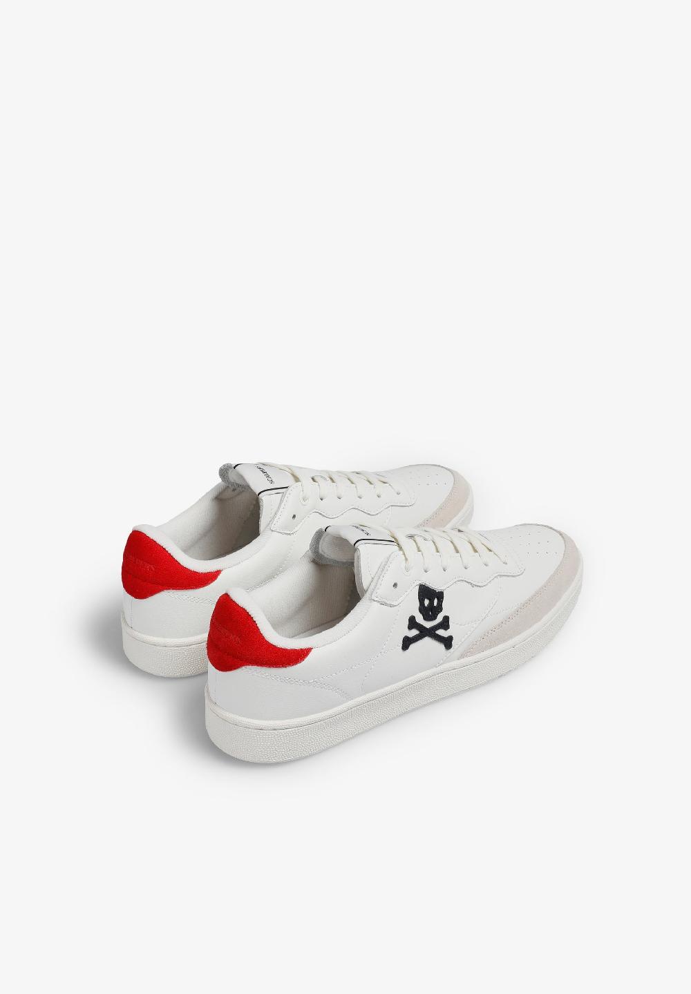 Scalpers LEATHER SKULL SNEAKERS RED