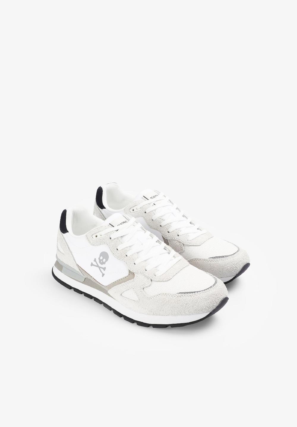 Scalpers LEATHER SKULL SNEAKERS WHITE/INDIGO