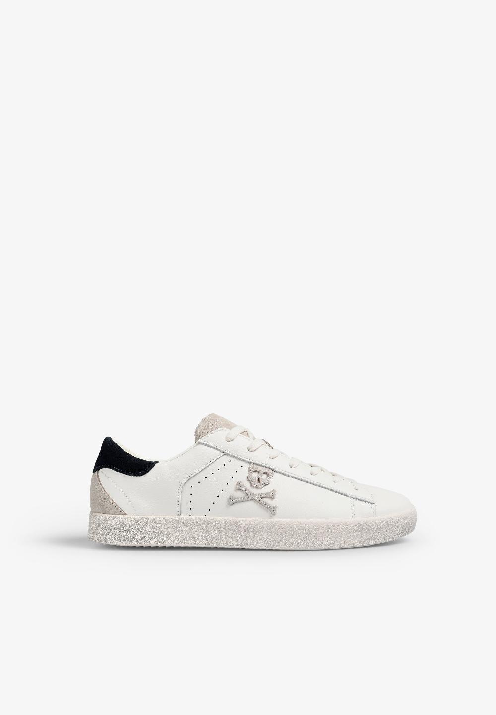 scalpers LEATHER SKULL SNEAKERS WHITE/INDIGO