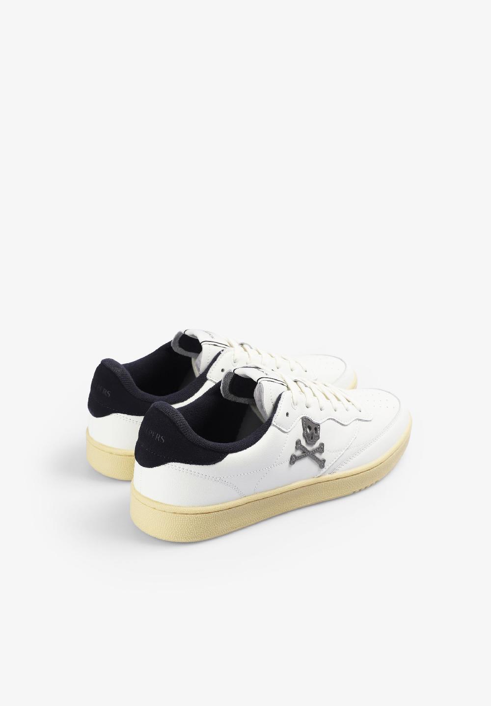 Scalpers LEATHER SKULL SNEAKERS WHITE/NAVY