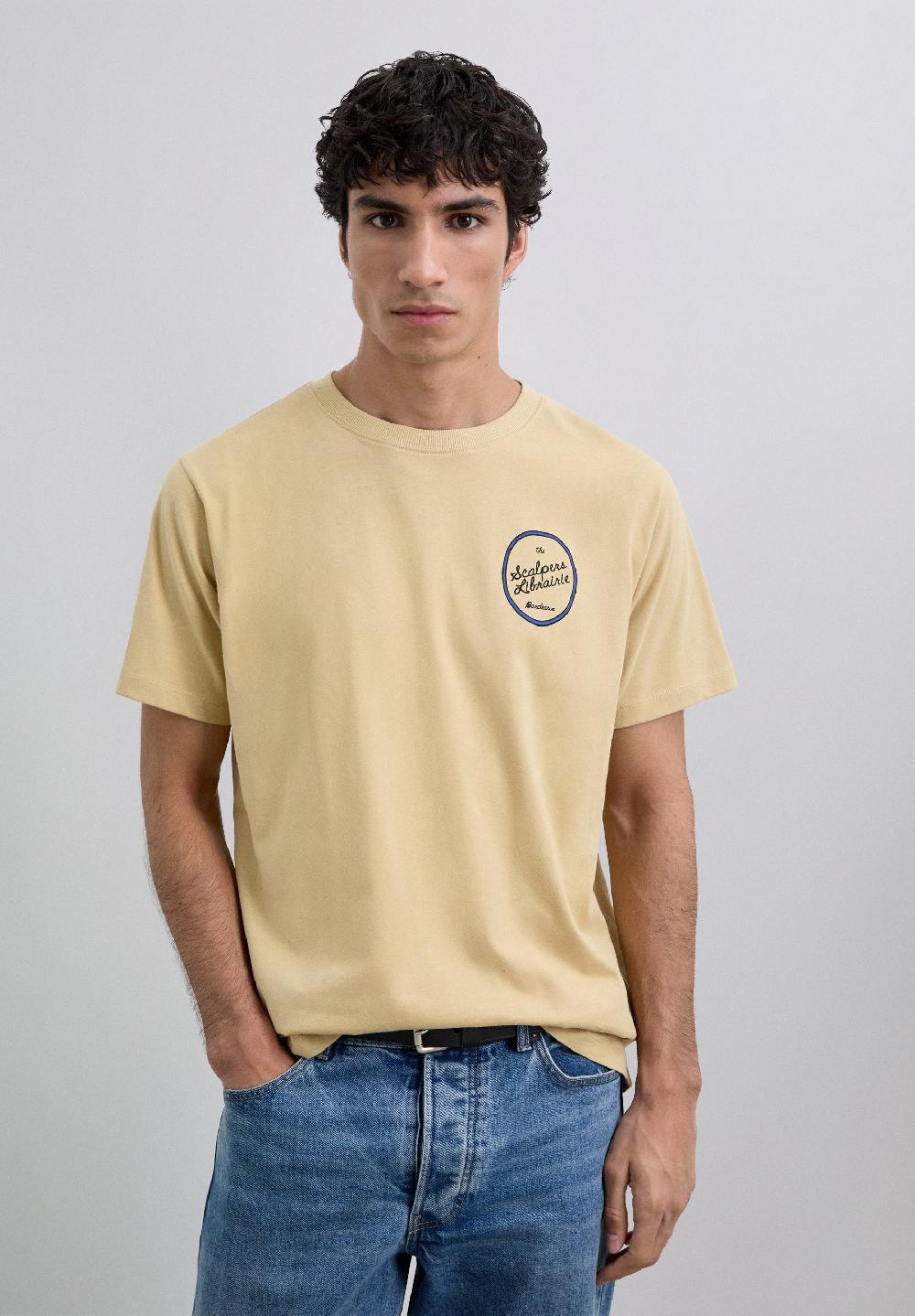 Scalpers LIBRAIRIE PRINT T-SHIRT LIGHT MUSTARD