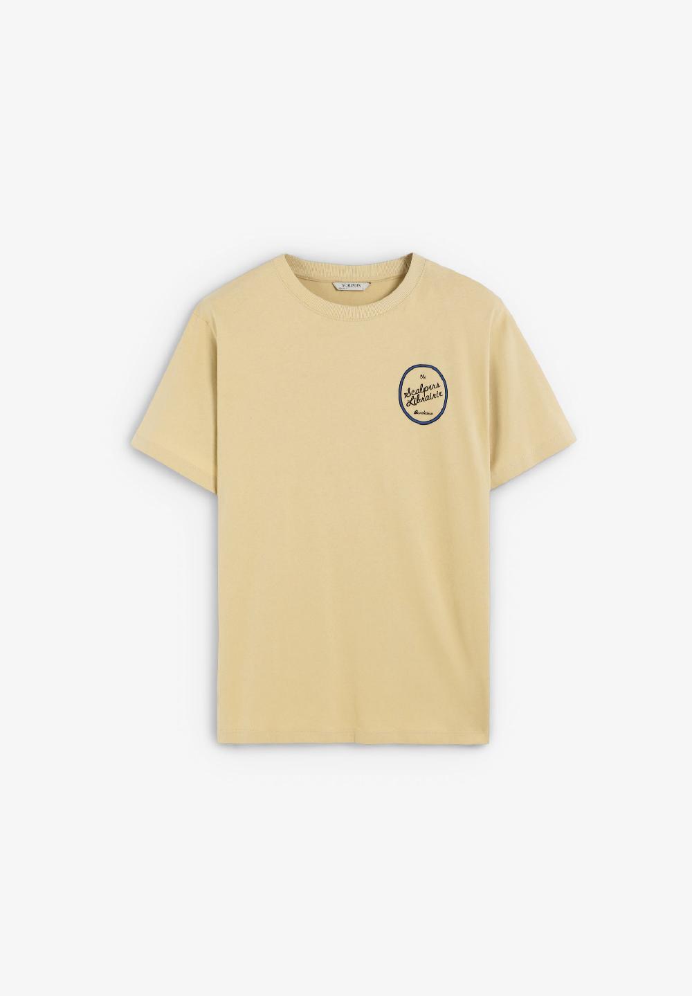 Scalpers LIBRAIRIE PRINT T-SHIRT LIGHT MUSTARD