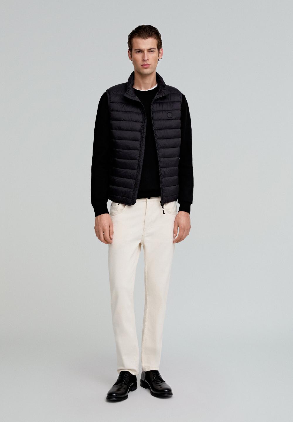 Scalpers LIGHT PUFFER GILET SKULL BLACK