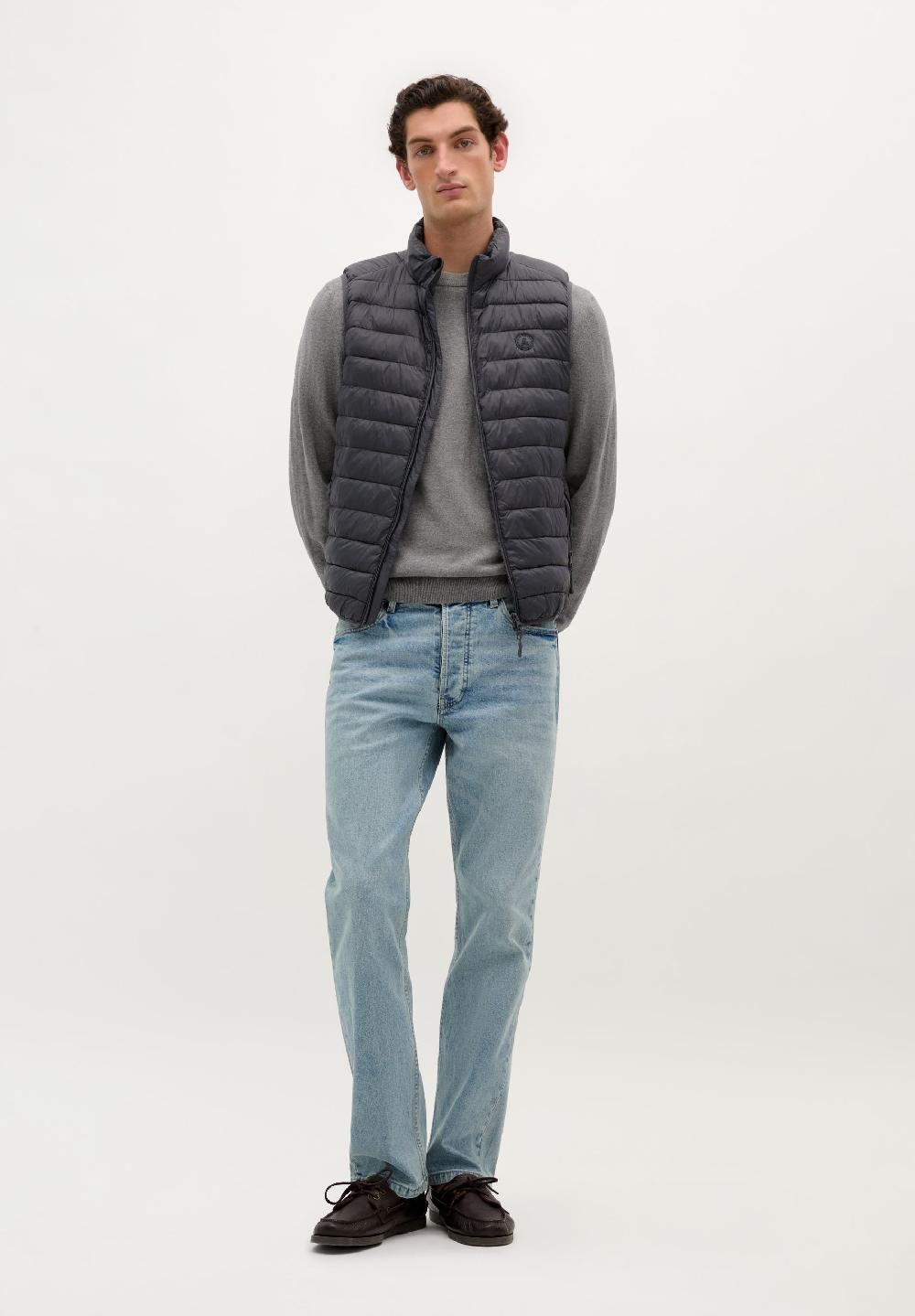 Scalpers LIGHT PUFFER GILET SKULL GREY