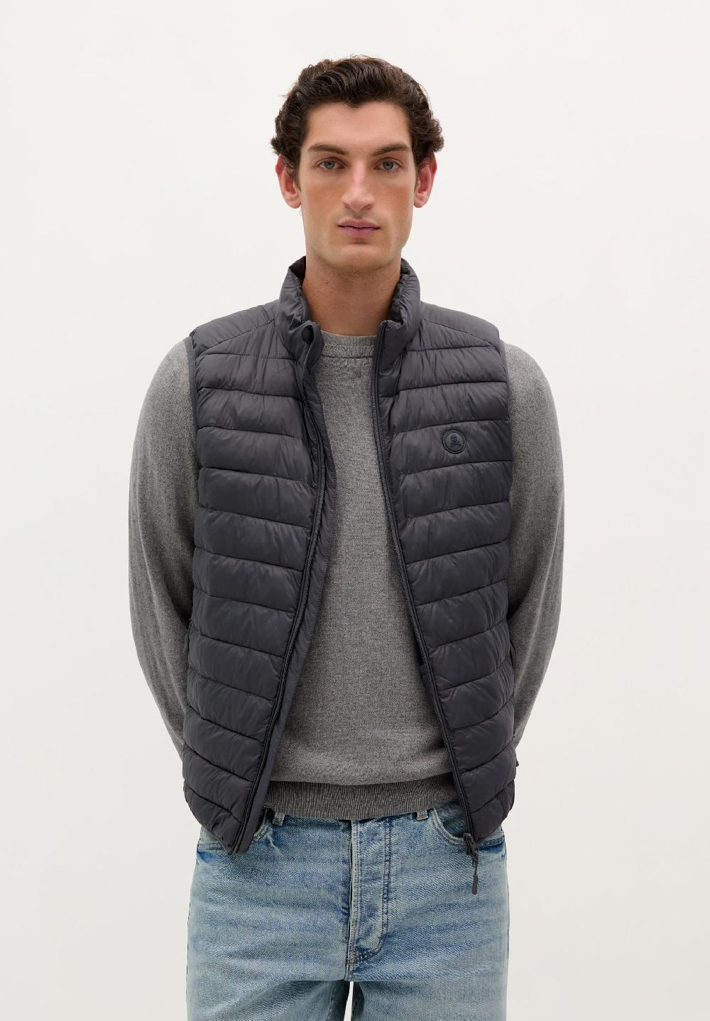 scalpers LIGHT PUFFER GILET SKULL GREY