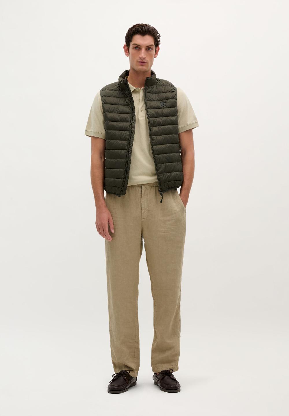 Scalpers LIGHT PUFFER GILET SKULL KHAKI