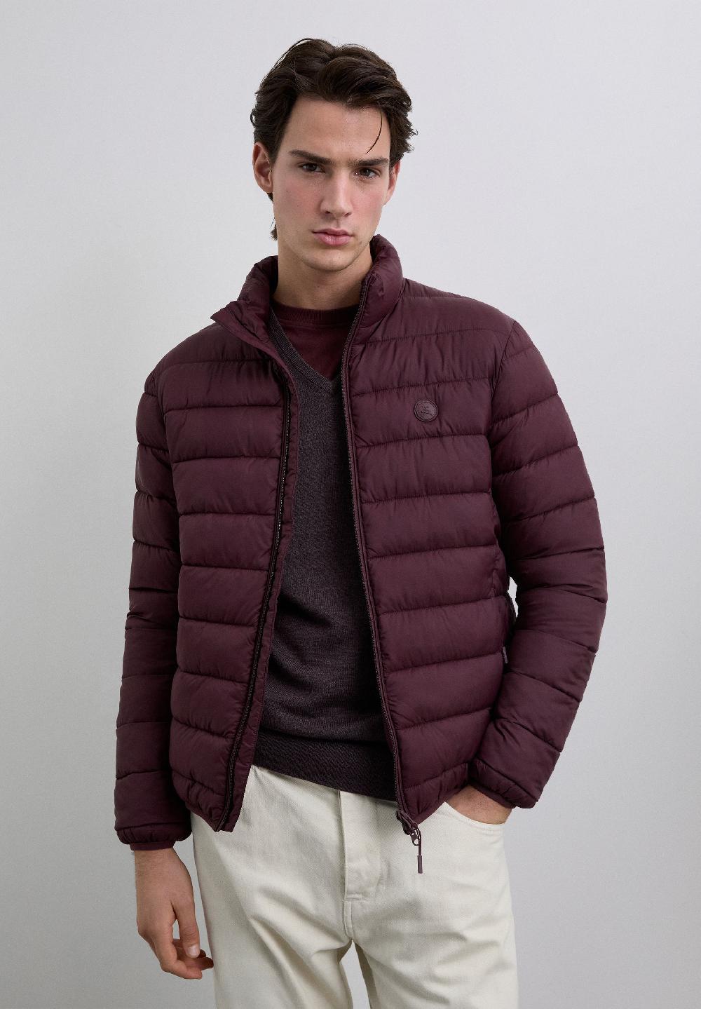 Scalpers LIGHT PUFFER JACKET BURGUNDY